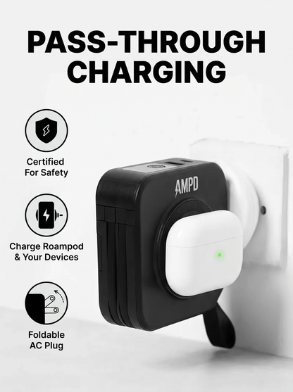 AMPD Roam Pod (5-In-1 Travel Charger) 30% OFF SALE ENDS SOON