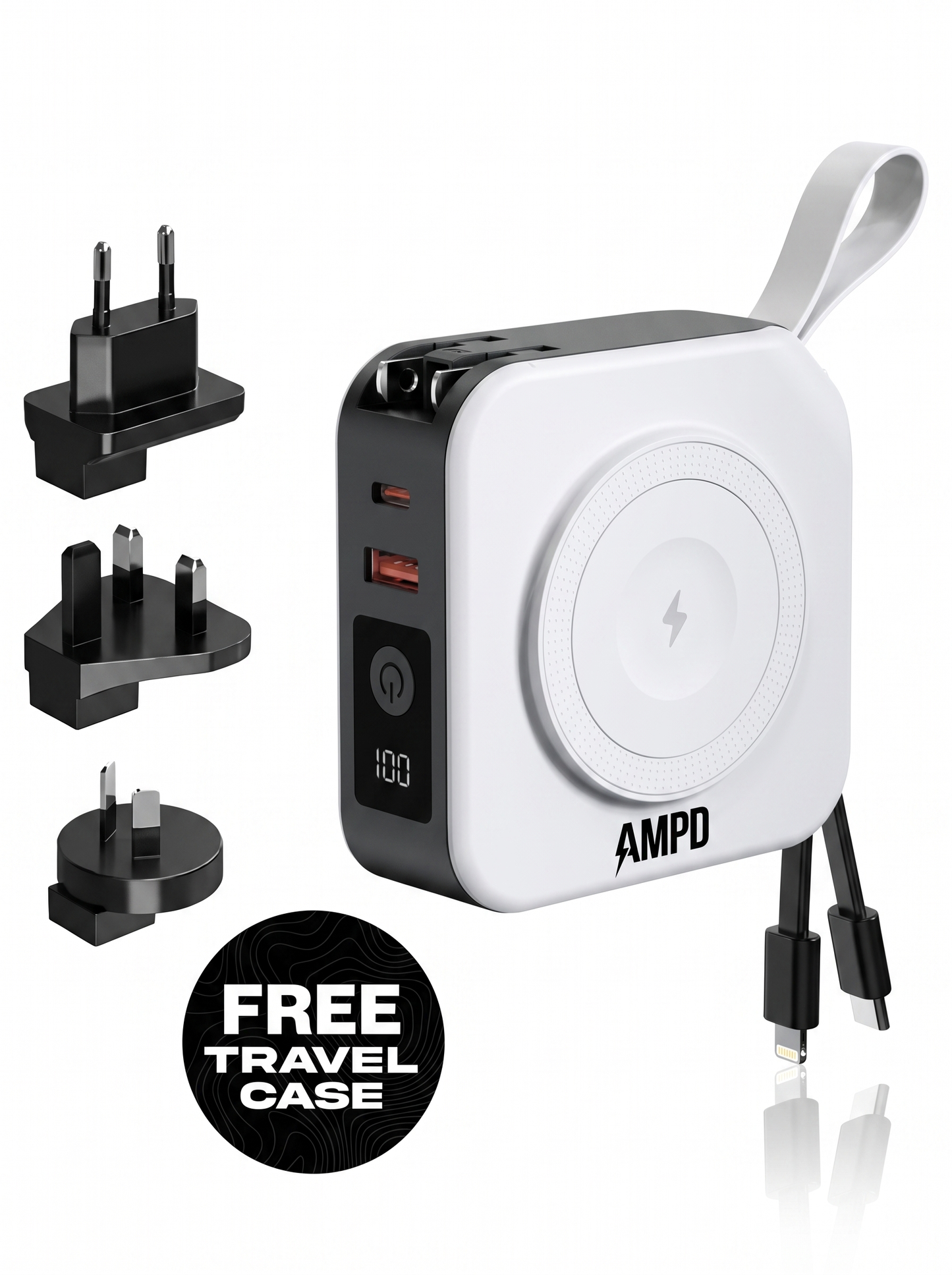 AMPD Roam Pod (5-In-1 Travel Charger) 30% OFF SALE ENDS SOON