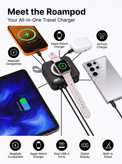 AMPD Roam Pod (5-In-1 Travel Charger) 30% OFF SALE ENDS SOON